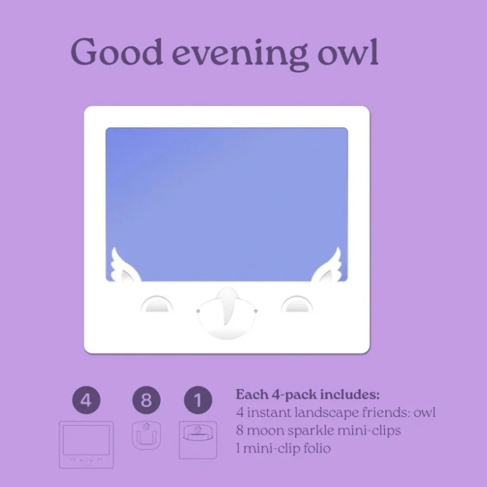 4 Photo Frames Instant Landscape‎ Friends Owl Photo Frames Bookmark Clips Folio